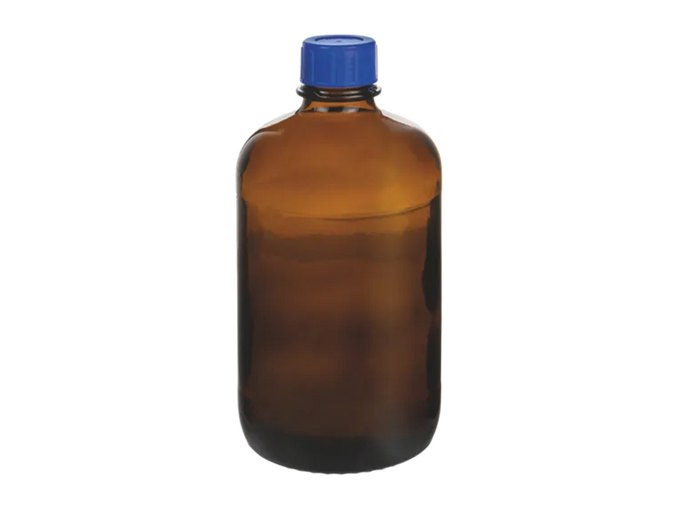 BrandTech Threaded Bottle, Soda-Lime Glass, Amber, Ethylene-Acrylate Coated, Labware, BrandTech, MSE Supplies