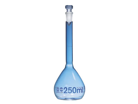 BrandTech Volumetric Flasks, BLAUBRAND®, Class A, DE-M, Boro 3,3, With Glass Stopper, USP Batch Certificate - MSE Supplies LLC
