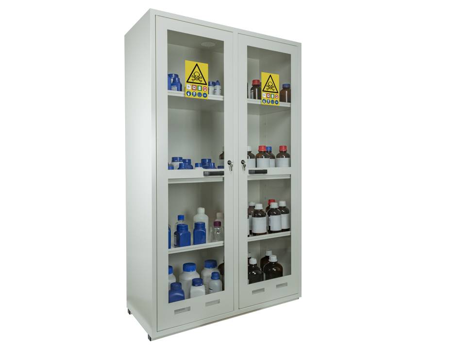 Ecosafe 2- Glass Door Tall Safety Cabinet - MSE Supplies LLC
