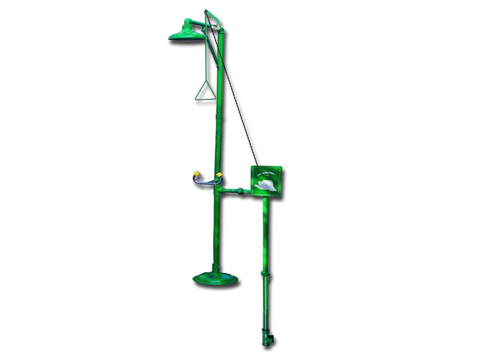 Ecosafe Combination Shower Eyewasher for Outdoor Use Green - MSE Supplies LLC