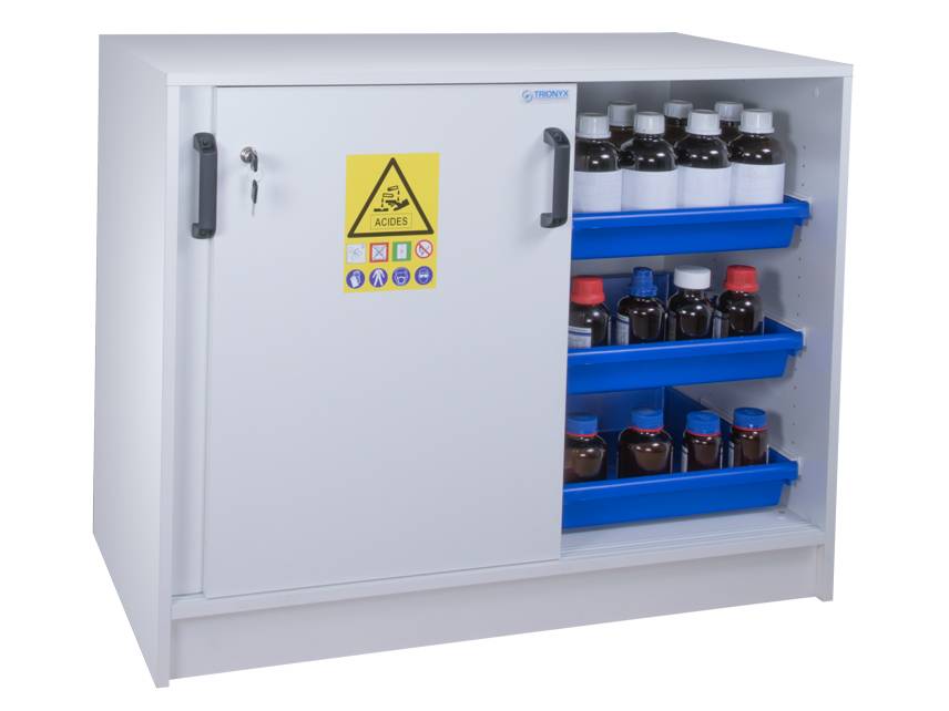 Ecosafe Eco-Designed Safety Cabinet for Acids and Bases - 2 Sliding Door Counter - MSE Supplies LLC