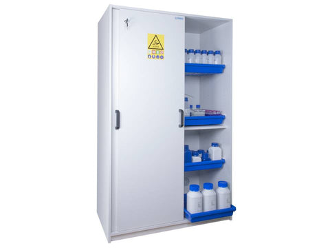 Ecosafe Eco-Designed Safety Cabinet for Acids and Bases - High 2 Sliding Doors - MSE Supplies LLC