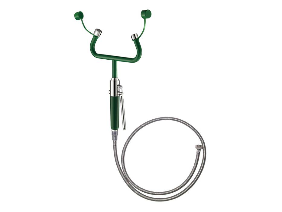 Ecosafe Safety Eye-Washer - Wall Mounted for Indoor Use Twin Heads with Trigger, Hand Operating - MSE Supplies LLC