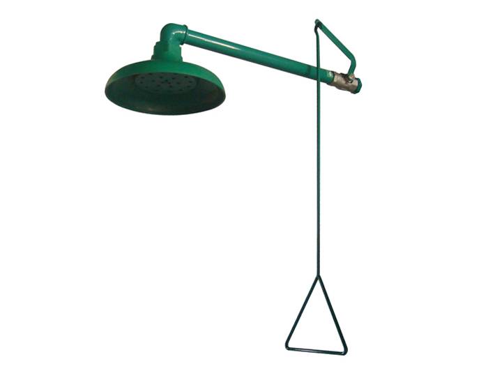 Ecosafe Safety Shower - Wall Mounted for Indoor Use Horizontal Wall Mounted, Hand Operating Dark Green - MSE Supplies LLC