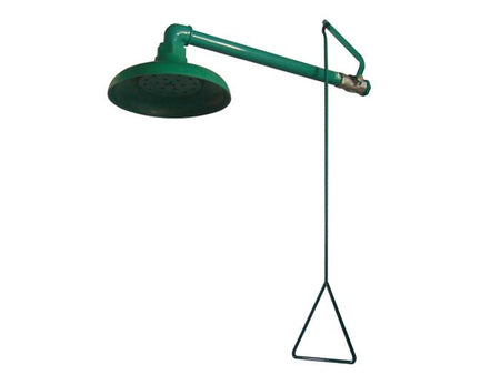 Ecosafe Safety Shower - Wall Mounted for Indoor Use Horizontal Wall Mounted, Hand Operating Dark Green - MSE Supplies LLC
