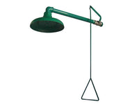 Ecosafe Safety Shower - Wall Mounted for Indoor Use Horizontal Wall Mounted, Hand Operating Dark Green - MSE Supplies LLC