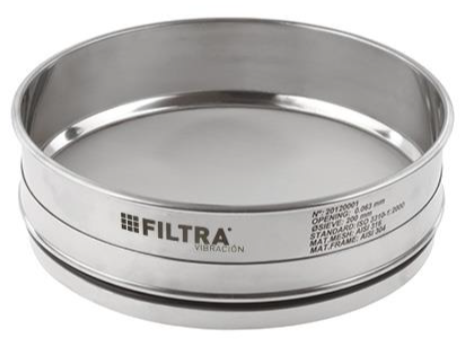 FILTRA Test Sieve - SS Sieve with SS mesh, 75 x 60mm - MSE Supplies LLC