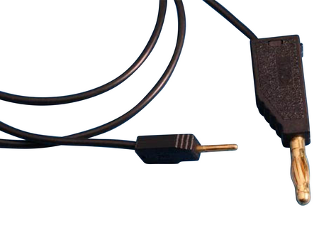 Gaskatel Test Lead Multilam Plug Black 2/4 mm 0.5 mm² 600 mm, Pk of 10 - MSE Supplies LLC