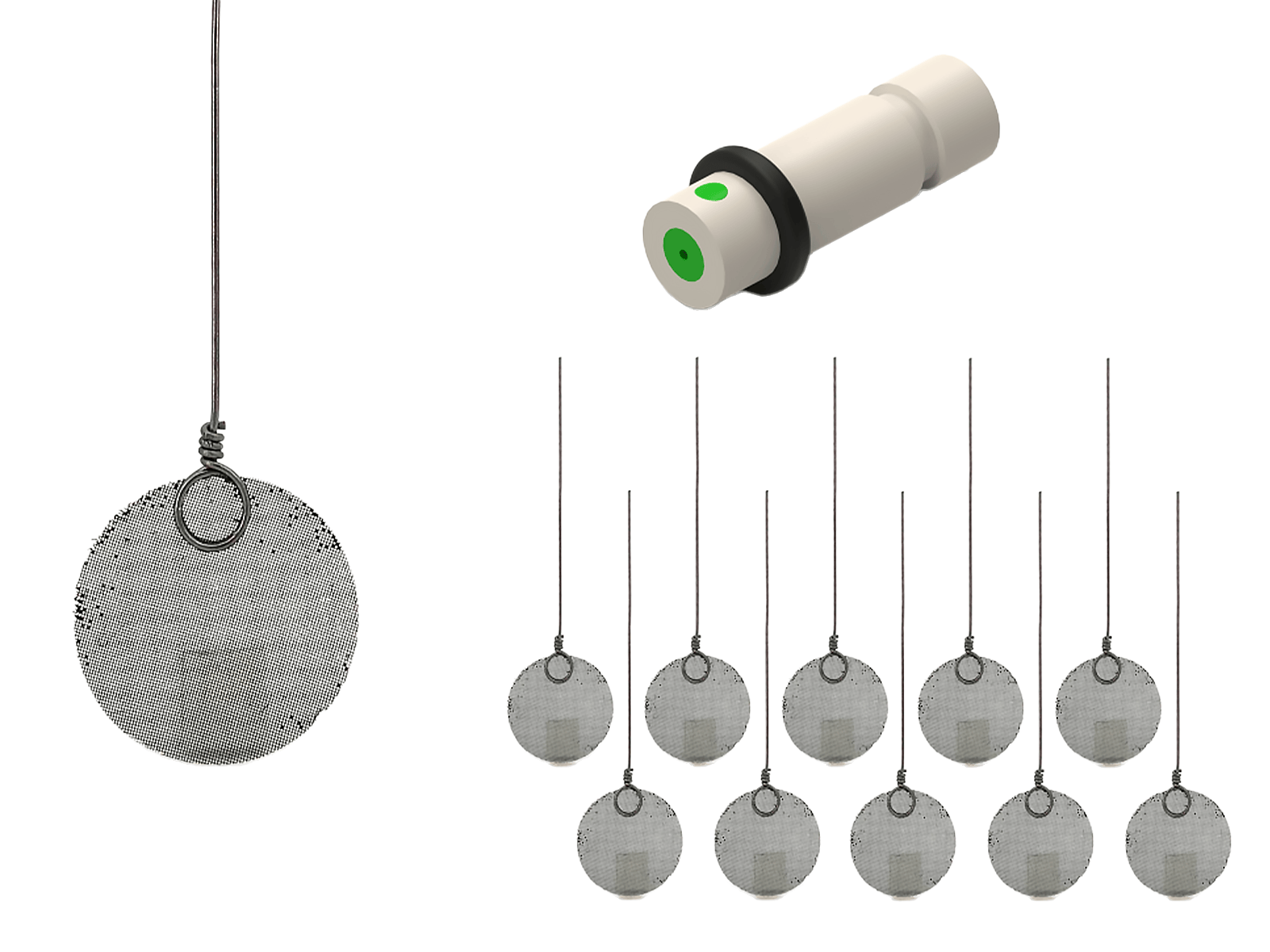 Current Collector - Graphite coated Stainless Steel 316L mesh with Tantalum clip and septum plug, Electrochemical Products, Redox.me, MSE Supplies