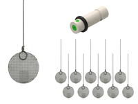 Current Collector - Graphite coated Stainless Steel 316L mesh with Tantalum clip and septum plug, Electrochemical Products, Redox.me, MSE Supplies