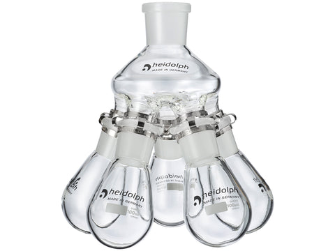 Heidolph Spider Flask with 5 Flasks, NS 24, 100mL, Labware, Heidolph North America, MSE Supplies