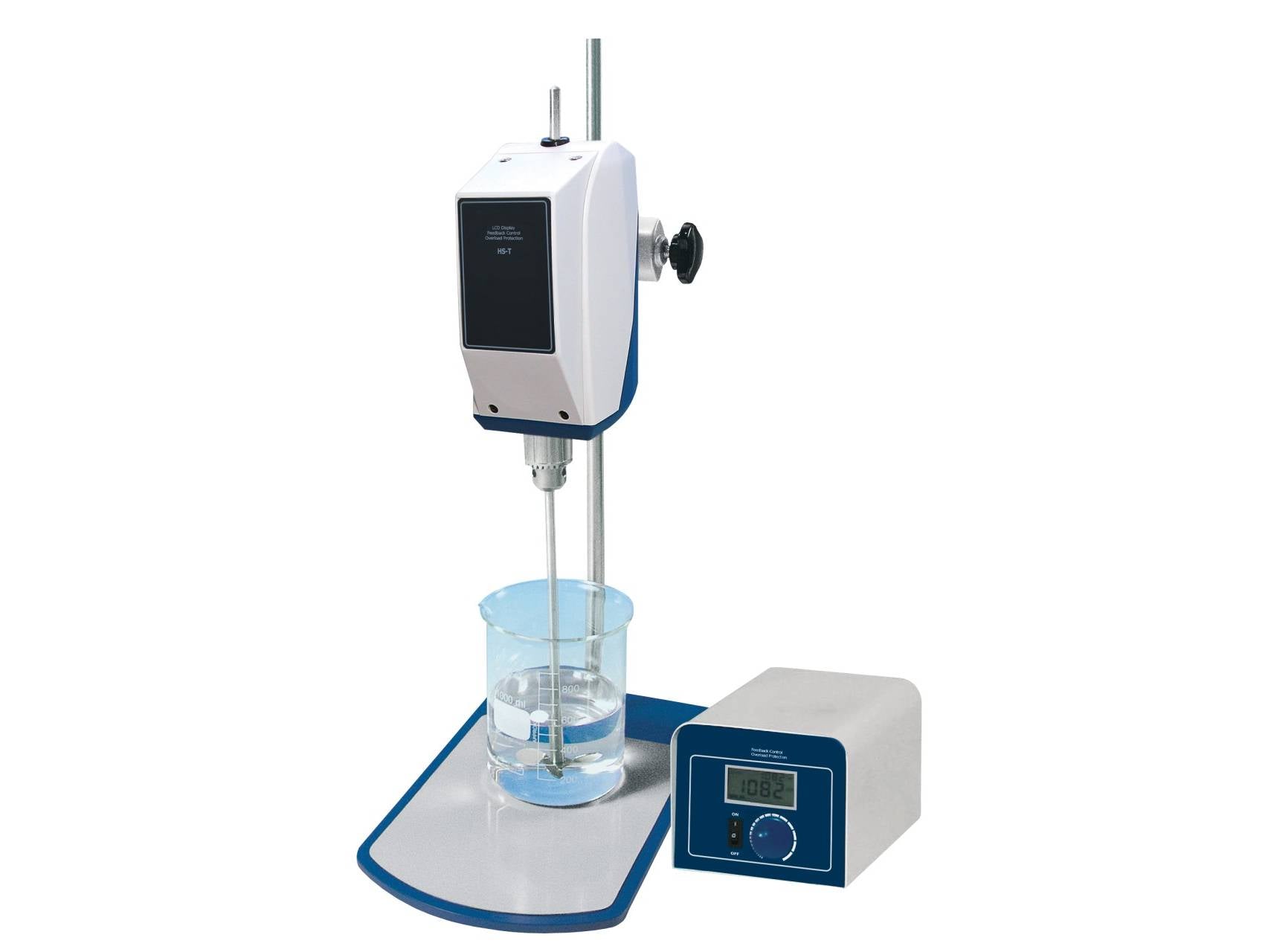 Witeg Overhead Stirrer HS-T, High-Speed, 200-3000 RPM, 5000/10000 mPas, Digital, External Controller - MSE Supplies LLC