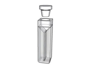 MSE PRO Micro Cuvettes With White Walls And Stopper, 100mm Path Length, IR Quartz Glass (250nm-3500nm), Laboratory Spectrometers and Spectrophotometers, MSE Supplies LLC, MSE Supplies