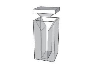 MSE PRO Micro Cuvettes With White Walls And Lid, 10mm Path Length, IR Quartz Glass (250nm-3500nm), Laboratory Spectrometers and Spectrophotometers, MSE Supplies LLC, MSE Supplies
