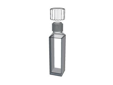 MSE PRO Rectangular Cuvettes With Screw Cap, 10mm Path Length, IR Quartz Glass (250nm-3500nm), Laboratory Spectrometers and Spectrophotometers, MSE Supplies LLC, MSE Supplies