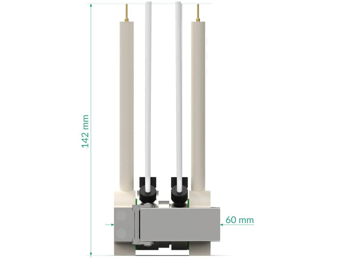 Immersible Electrosynthesis Reactor, H-Cell, 2X1.5 ML, 15X15 MM2, Electrochemical Products, Redox.me, MSE Supplies