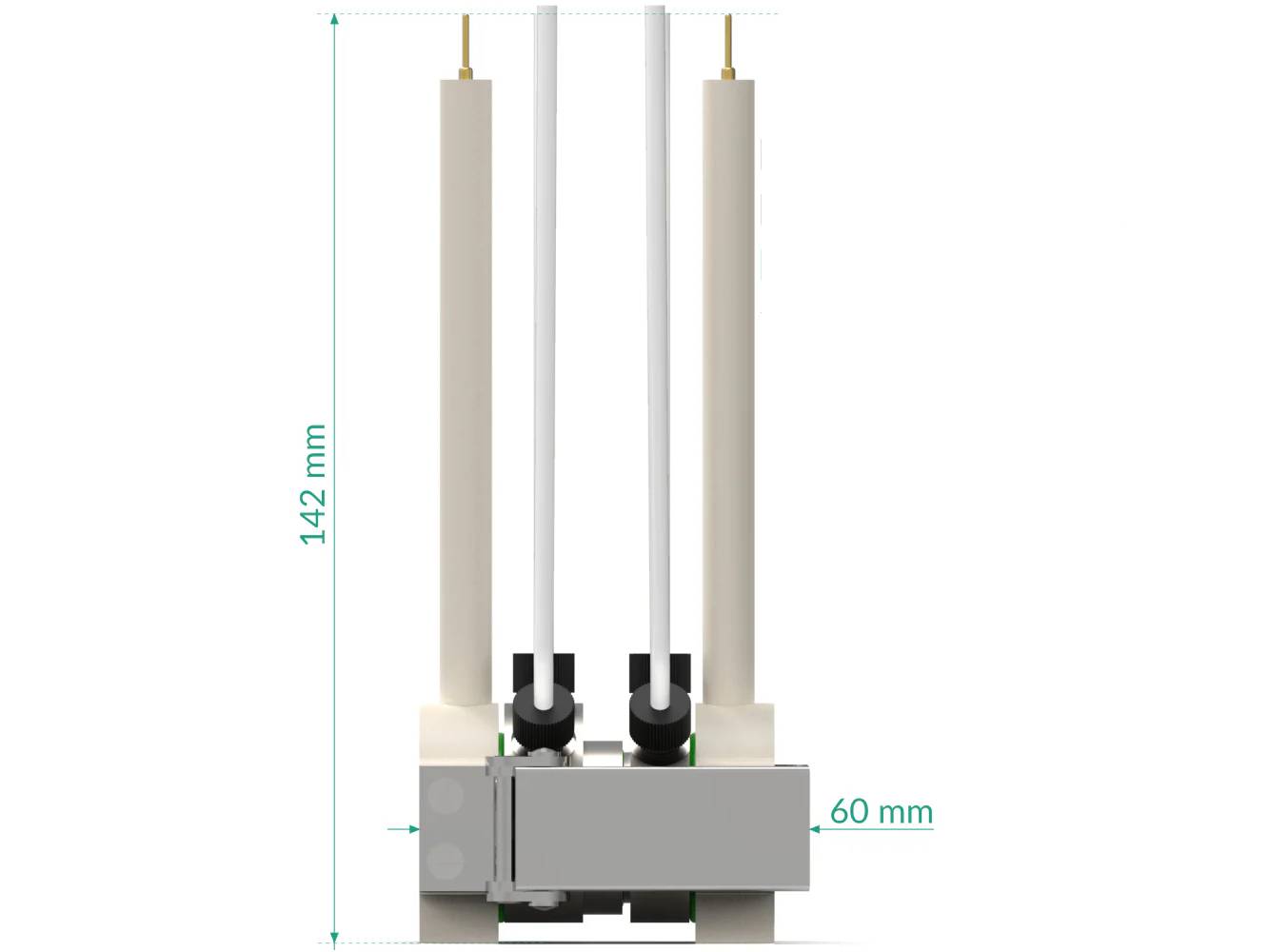 Immersible Electrosynthesis Reactor, H-Cell, 2X1.5 ML, 15X15 MM2, Electrochemical Products, Redox.me, MSE Supplies