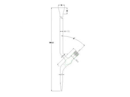 MSE PRO 10mL Acid Burette (Blue and White Line) (New High Vacuum Valve) Universal for Acid and Alkali - MSE Supplies LLC