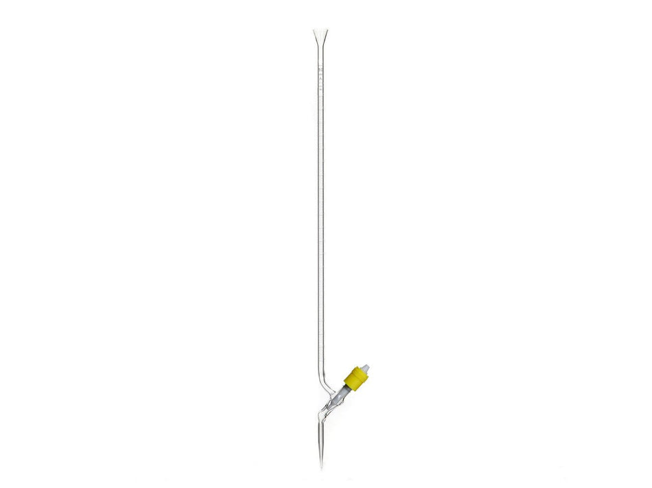 MSE PRO 10mL Acid Burette Transparent Glass (New High Vacuum Cut-Off Valve) Universal for Acid and Alkali