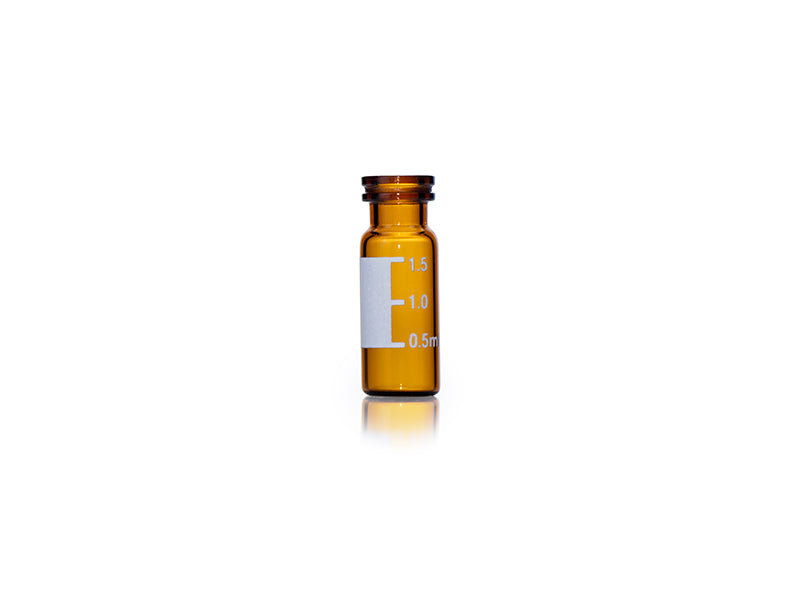 MSE PRO Φ11mm, 2mL Snap Amber Glass Vial with Patch and Scale, 100 pcs/pack - MSE Supplies LLC