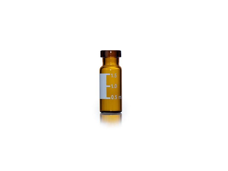 MSE PRO Φ12*32mm, 2mL 11mm Crimp Amber 5.1 Glass Vial with Patch And Scale, 100 pcs/pack - MSE Supplies LLC