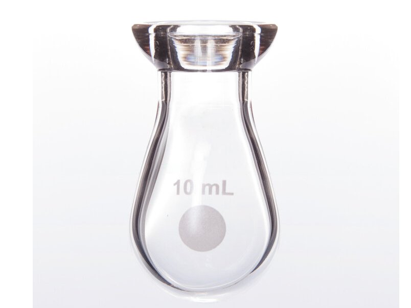 MSE PRO #15 O-Type Enamel Plate Kjerdahl Flask, Eggplant-Shaped 10mL