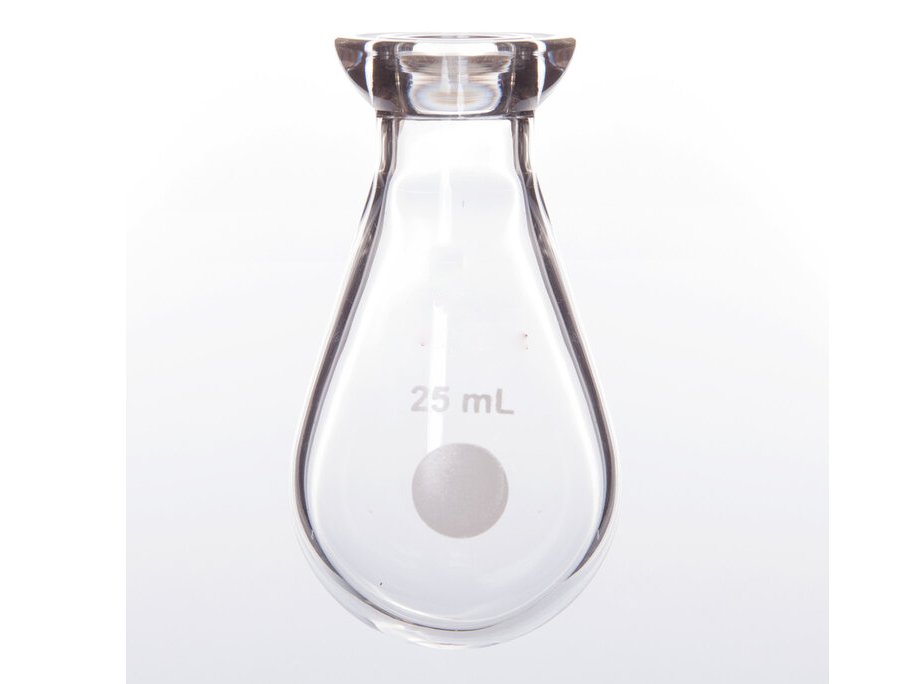 MSE PRO #15 O-Type Enamel Plate Kjerdahl Flask, Eggplant-Shaped 25mL
