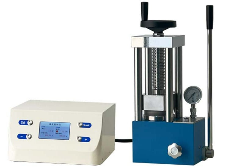 MSE PRO 24-Ton Manual Heated Lab Press (300°C) with Single Flat Heating Plate (100x100 mm), Pellet Press Die Set, MSE Supplies LLC, MSE Supplies
