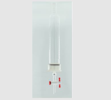 MSE PRO 25# Threads PTFE Material, Removable G2 Sand Plate Chromatography Column, Grinding Mouth 24/40, Effective Length 203mm, Main Pipe Outer Diameter 60mm