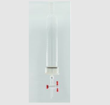 MSE PRO 25# Threads PTFE Material, Removable G2 Sand Plate Chromatography Column, Grinding Mouth 24/40, Effective Length 254mm, Main Pipe Outer Diameter 60mm