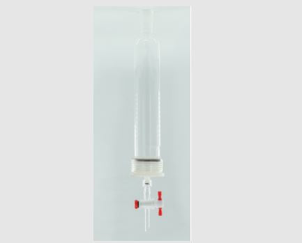 MSE PRO 25# Threads PTFE Material, Removable G2 Sand Plate Chromatography Column, Grinding Mouth 24/40, Effective Length 305mm, Main Pipe Outer Diameter 60mm