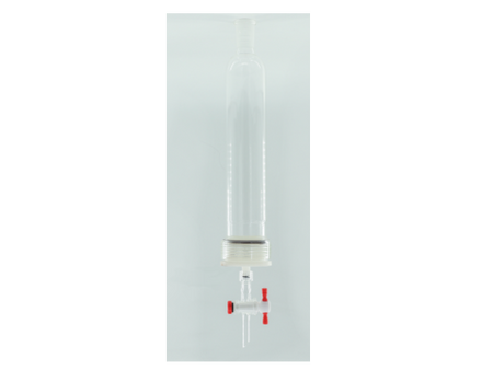 MSE PRO 25# Threads PTFE Material, Removable G2 Sand Plate Chromatography Column, Grinding Mouth 24/40, Effective Length 457mm, Main Pipe Outer Diameter 60mm