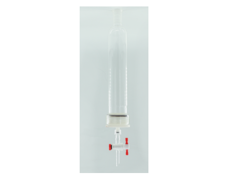 MSE PRO 25# Threads PTFE Material, Removable G2 Sand Plate Chromatography Column, Grinding Mouth 24/40, Effective Length 457mm, Main Pipe Outer Diameter 60mm