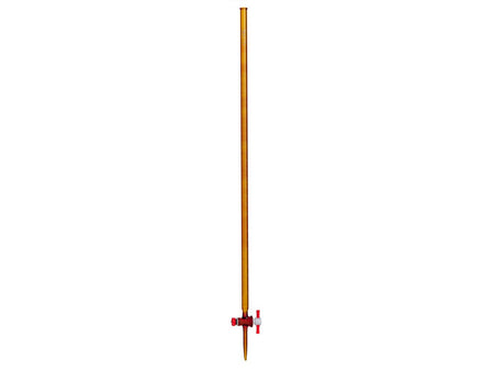 MSE PRO 25mL Acid Burette Brown Glass (2mm PTFE Valve) for Acid and Alkali, 1 Piece/Box