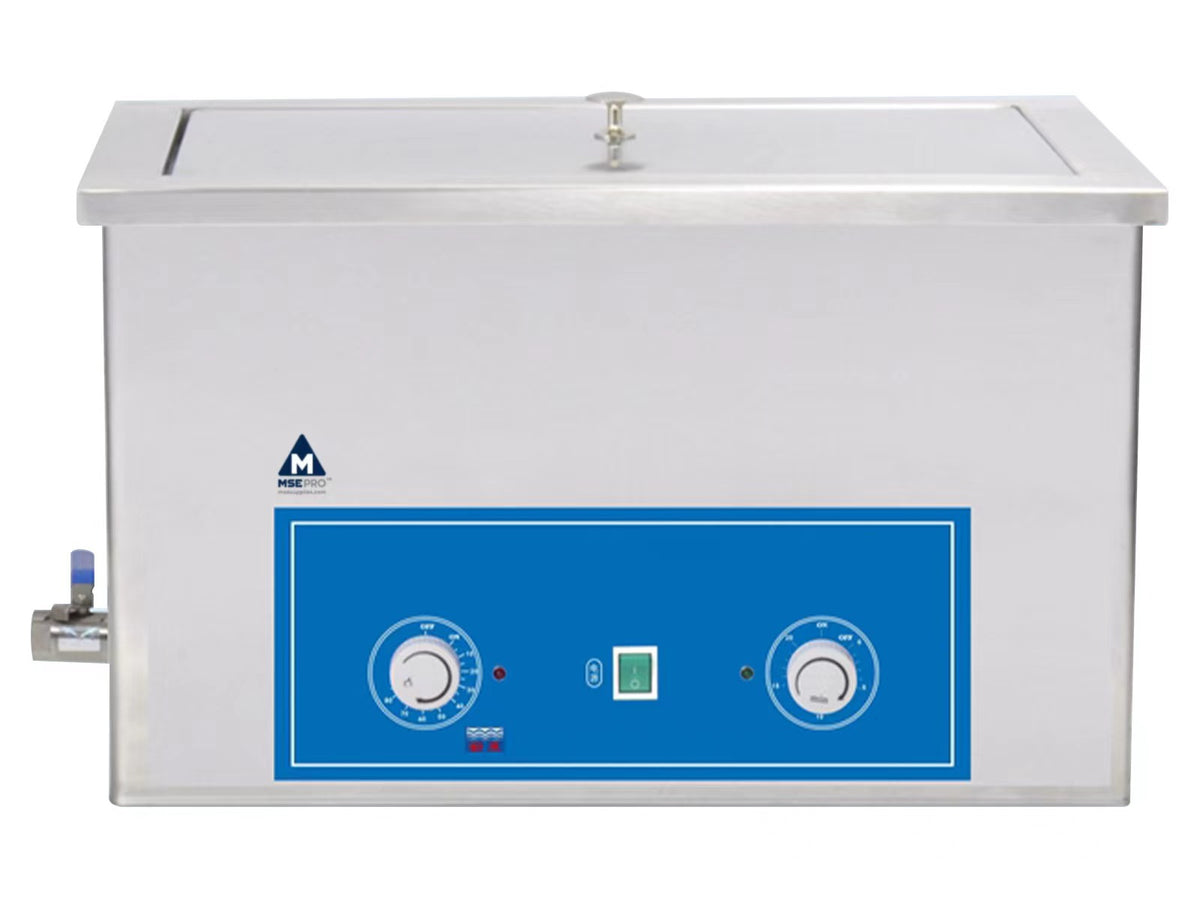 MSE PRO 27L Knob Control Ultrasonic Cleaner with Heater, 40kHz, 500W Ultrasonic Power, Ultrasonic Baths, MSE Supplies LLC, MSE Supplies