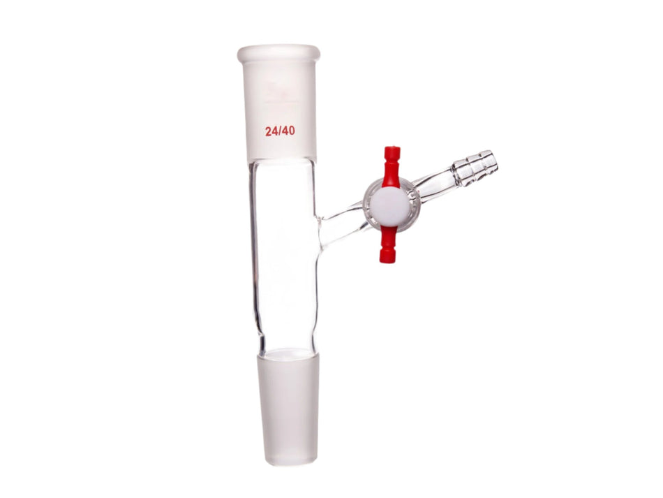 MSE PRO 45° Direction Adapter with PTFE Valve, Joint: 24/40, 2mm Joint Aperture - MSE Supplies LLC