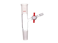 MSE PRO 45° Direction Adapter with PTFE Valve, Joint: 24/40, 2mm Joint Aperture - MSE Supplies LLC