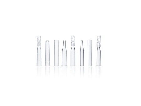 MSE PRO Φ5*31mm,0.15mL Clear Glass Conical Insert with Plastic Feet, 100 pcs/pack - MSE Supplies LLC