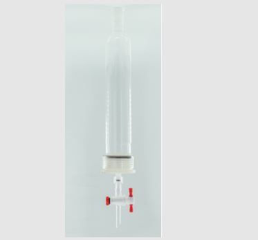 MSE PRO 50# Threads Nylon Material, Removable G2 Sand Plate Chromatography Column, Grinding Mouth 24/40, Effective Length 254mm, Main Pipe Outer Diameter 60mm