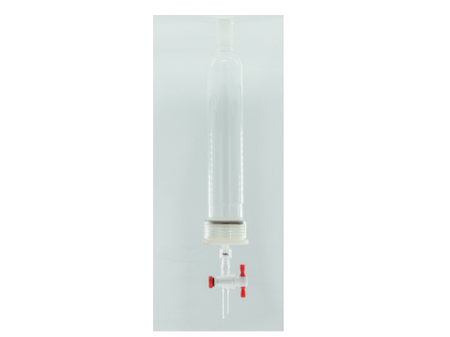 MSE PRO 50# Threads Nylon Material, Removable G2 Sand Plate Chromatography Column, Grinding Mouth 24/40, Effective Length 457mm, Main Pipe Outer Diameter 60mm