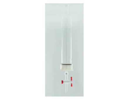 MSE PRO 50# Threads Nylon Material, Removable G2 Sand Plate Chromatography Column, Grinding Mouth 24/40, Effective Length 610mm, Main Pipe Outer Diameter 60mm