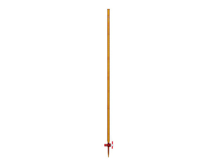 MSE PRO 50mL Acid Burette Brown Glass (2mm PTFE Valve) for Acid and Alkali, 1 Piece/Box