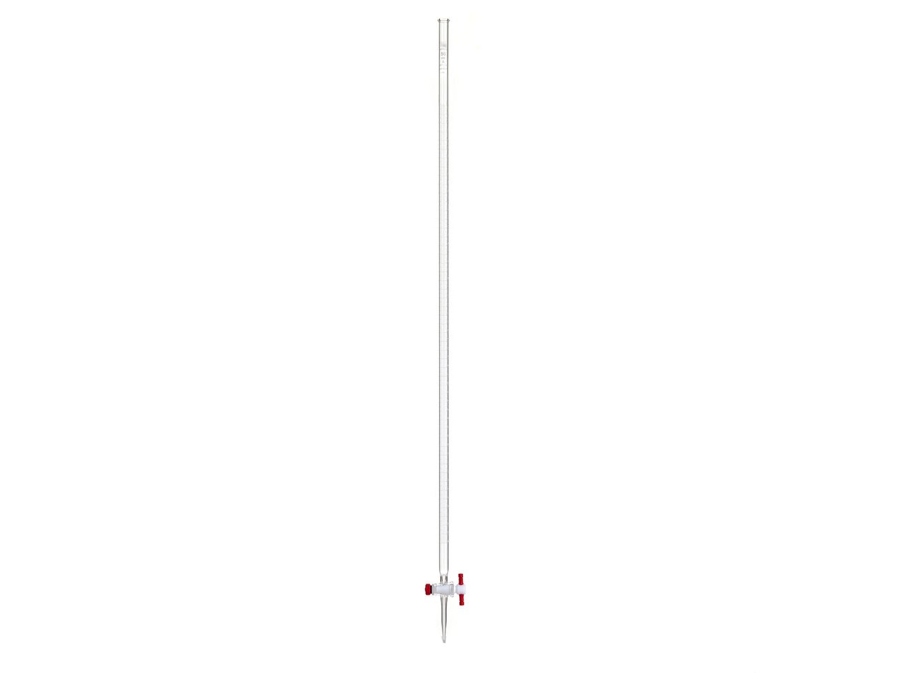 MSE PRO 50mL Acid Burette Transparent Glass (2mm PTFE Valve) for Acid and Alkali, 1 Piece/Box