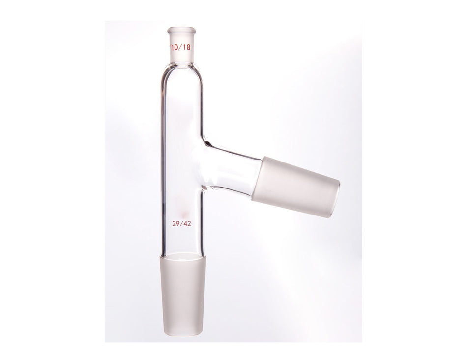 MSE PRO 75° Distillation Head, Upper Mouth: 10/18, Lower (Side) Grinding Mouth: 29/42, Thermometer Insertion Depth 76mm - MSE Supplies LLC