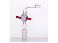 MSE PRO 90° Exhaust Joint, with PTFE Valve, Grinding Mouth: 14/20 - MSE Supplies LLC