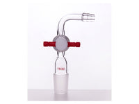 MSE PRO 90° Exhaust Joint, with PTFE Valve, Grinding Mouth: 19/22 - MSE Supplies LLC