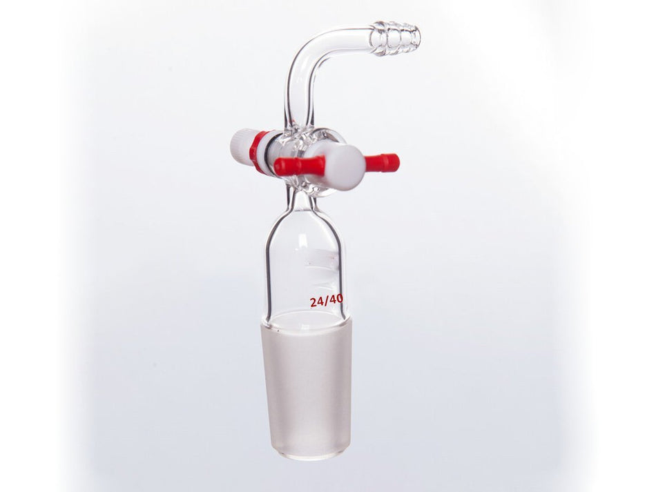 MSE PRO 90° Joint, Finely Adjustable PTFE Stopper, 24/40, Stopper 2mm