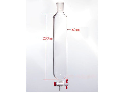 MSE PRO Chromatography Column, φ60mm, Effective Length 203mm, Aperture of the Gate: 4mm, 24/40