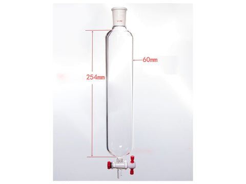MSE PRO Chromatography Column, φ60mm, Effective Length 254mm, Aperture of the Gate: 4mm, 24/40