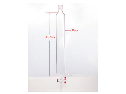 MSE PRO Chromatography Column, φ60mm, Effective Length 457mm, Aperture of the Gate: 4mm, 24/40